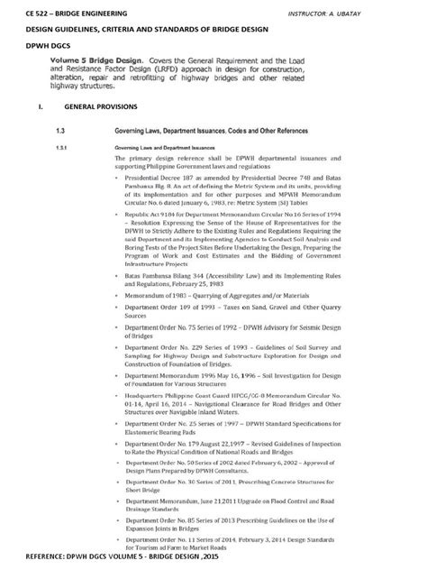Design Guidelines, Criteria and Standards of Bridge Design .